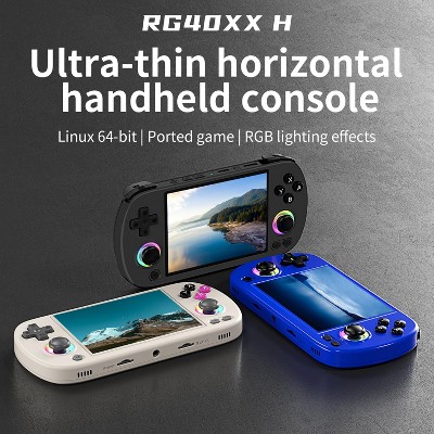 Voacle RG40XX H Retro Handheld Game Console ,4.0 Inch IPS Screen Linux System Built-in 64G TF Card Support TV Output 5G WiFi Bluetooth 4.2(Gray)