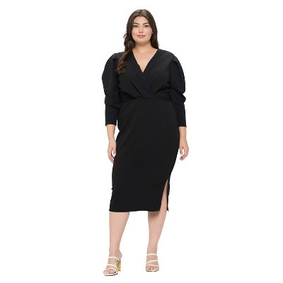 L I V D Women's Boa Pleated Midi Dress