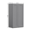 LOVMOR in Plywood Soft Close Kitchen Wall Cabinet with 2 Doors and Adjustable Shelves for Kitchen, Bathroom, Living Room,Study - 3 of 4