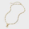 14K Gold Dipped Pearl Charm on Chain Initial Necklace - A New Day Gold - 3 of 4