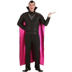 HalloweenCostumes.com X Large  Men  Men's Dracula Hotel Transylvania Halloween Costume | Mavis's Dad Vampire Outfit for Adults,  Black/Gray/Pink - 1 of 4