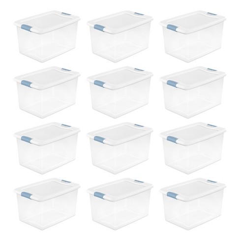 Sterilite 64 Qt Latching Storage Box, Stackable Bin With Latch Lid ...