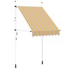 Retractable Awning Yellow and Blue Stripes Polyester with PU Coating vidaXL - 2 of 4