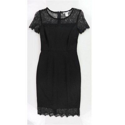 bar III Womens Lace Contrast Sheath Dress