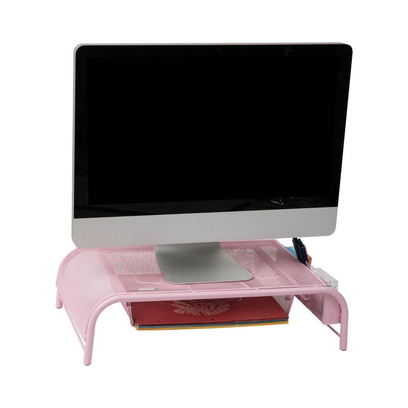 Mind Reader Network Collection Metal Mesh Desktop Stand and Organizer Pink, 1 of 5