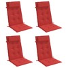 vidaXL Highback Chair Cushions 4 pcs Red Oxford Fabric - 3 of 4