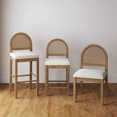 Bailey Cream Boucle and Cane Upholstered Side Chair