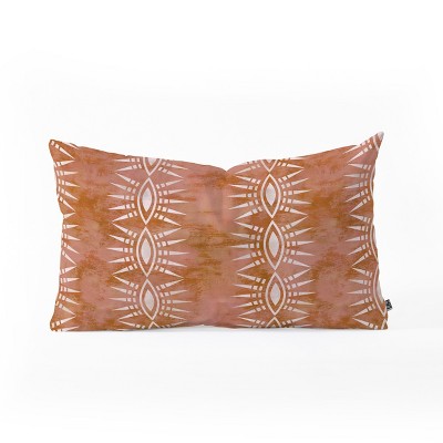 Schatzi Stripe Rust Lumbar Throw Pillow Orange - Deny Designs