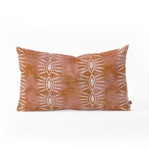 Schatzi Stripe Rust Lumbar Throw Pillow Orange - Deny Designs: Contemporary Geometric Design, Indoor Rectangle Cushion - 1 of 2