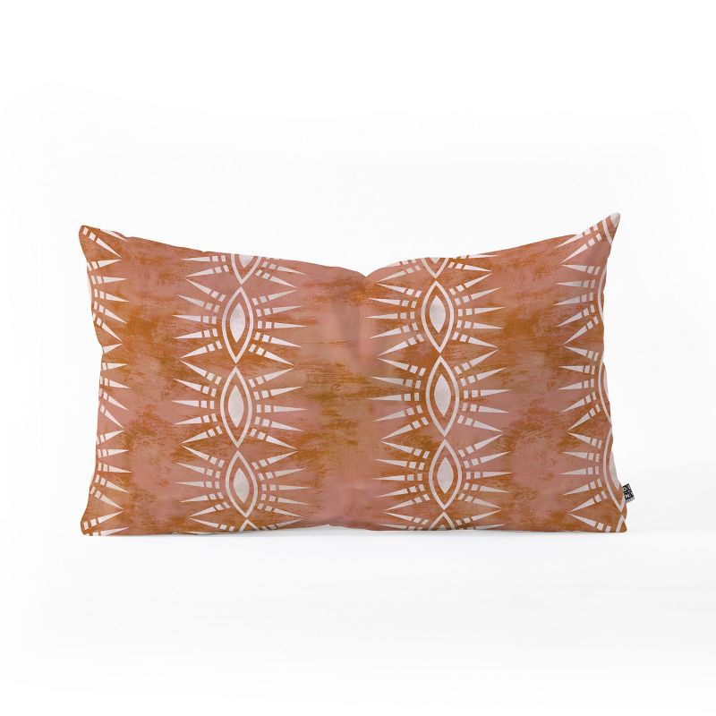 Schatzi Stripe Rust Lumbar Throw Pillow Orange - Deny Designs, 1 of 4