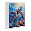Stupell Industries Rainbow Sea Turtle & Bubbles Framed Giclee Art, White, 24" x 24" - 2 of 4