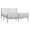 vidaXL Black Metal Queen Bed Frame  with Headboard & Footboard, Heavy-Duty, No Mattress - 4 of 4