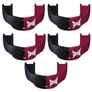 Tapout Youth Protective Sports Mouthguard with Strap 5-Pack - Maroon/Black - 1 of 1