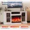 24 in 3-Sided Glass 750W/1500W Electric Fireplace & 59 in TV Stand, 12 Colors LED Lights Flame, Tv Stand with Fireplace - 3 of 4