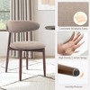 Set of 2 Modern Upholstered Wood Dining Chairs with Fabric Seat and Foot Pegs, Kitchen Side Chairs for Dining Room or Cafe - 4 of 4