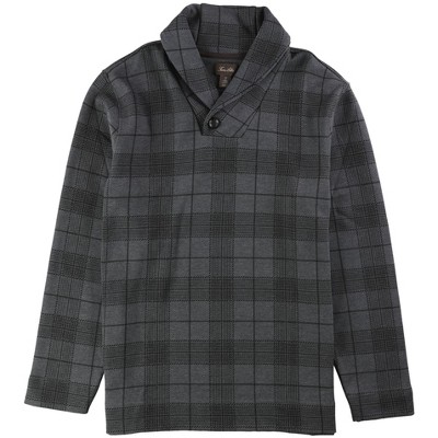 Tasso Elba Mens Printed Shawl Sweater