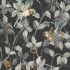 Lock and Key Charcoal Black Leaves Tropical Paste the Wall Wallpaper - 4 of 4