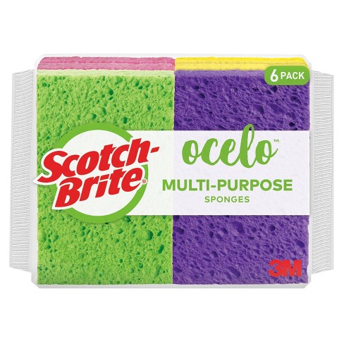 2 OCELO Large Multi-Purpose Sponges Scotch-Brite 3M 2 sponges total 