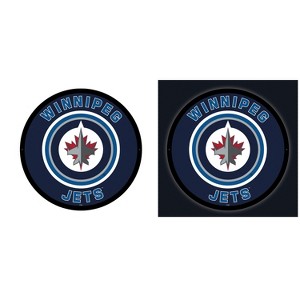 Evergreen Ultra-Thin Edgelight LED Wall Decor, Round, Winnipeg Jets- 23 x 23 Inches Made In USA - 1 of 4
