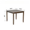 FONTOI Dining Tables, Wood Kitchen Table, Square Dining Table with Metal Legs for Small Space Apartment Living Room, Brown, 34.5"*30"*34.5" - 2 of 4