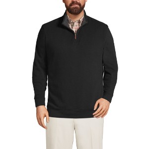 Lands' End Men's Bedford Rib Quarter Zip Sweater - 1 of 4