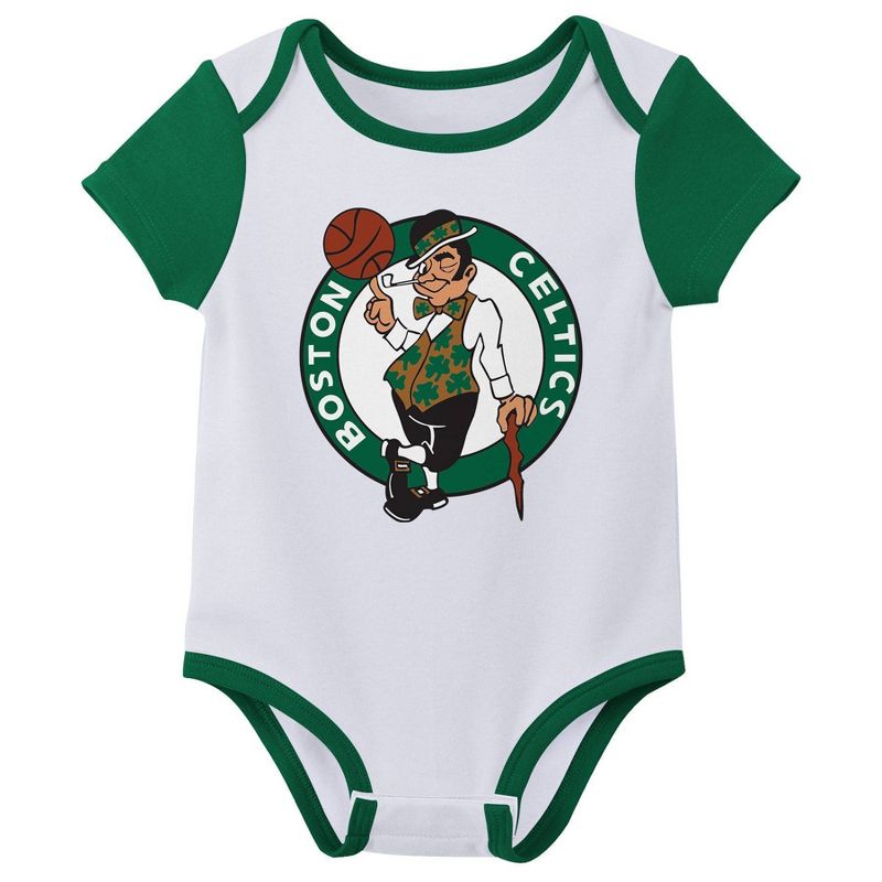 NBA Boston Celtics Infant Boys&#39; 3pk Bodysuit Set, 3 of 5