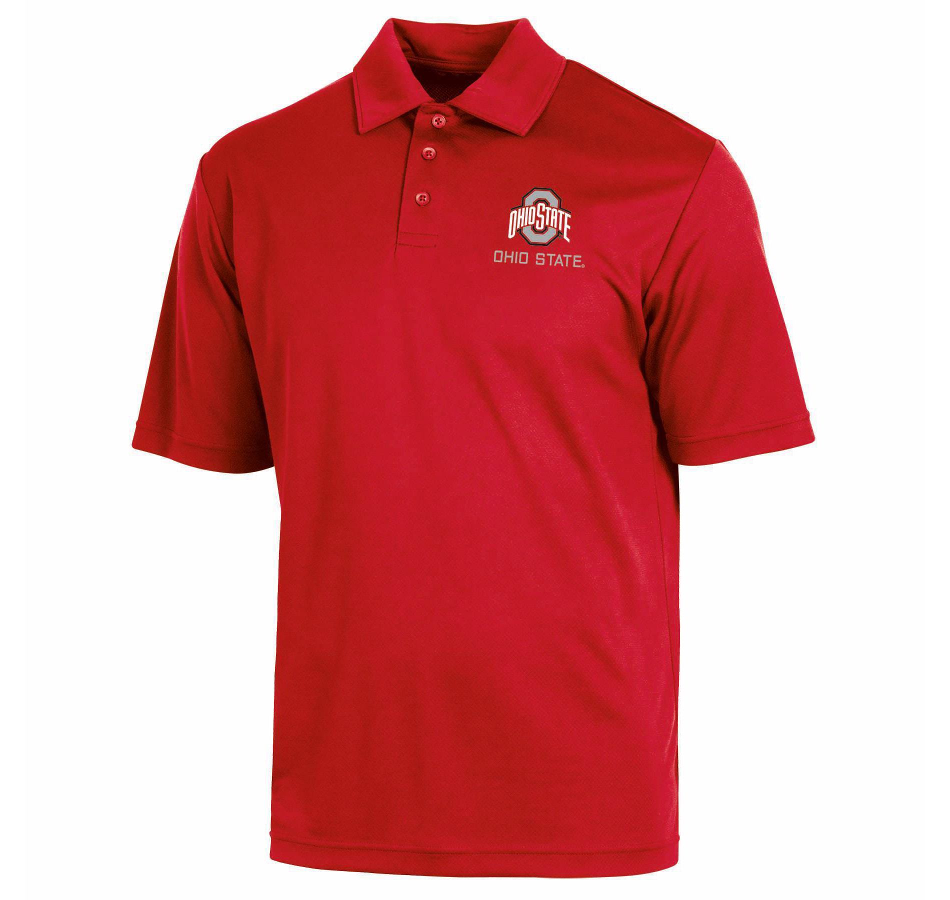 NCAA Ohio State Buckeyes Men's Polo T-Shirt - M: Lightweight Polyester, Standard Fit