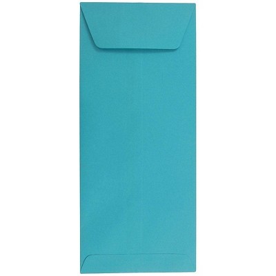 JAM Paper #12 Policy Business Colored Envelopes 4.75 x 11 Sea Blue Recycled 3156397