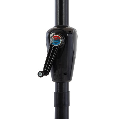 Pure Garden 10-ft Orange Rectangular Patio Umbrella with Black Steel Frame