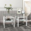 Dolonm Modern Square Tempered Glass Coffee Table with Metal Legs for Living Room, 150lbs Capacity - 3 of 4