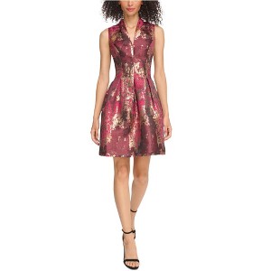 Vince Camuto Womens Jacquard Mini Fit & Flare Dress - 1 of 1