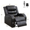 Tribesigns Faux LeatherCouch with Adjustable Backrest & Smart Reclining, for Living Room. - 3 of 4