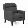 CAVINAS Linen Accent Chair with Waterfall Backrest and Rubberwood Leg,Cozy Upholstered Living Room Chairs,Reading Chairs for Living Room - 4 of 4