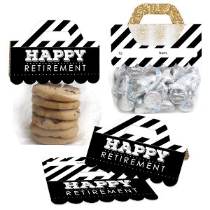 Big Dot of Happiness Happy Retirement - DIY Retirement Party Clear Goodie Favor Bag Labels - Candy Bags with Toppers - Set of 24 - 1 of 4