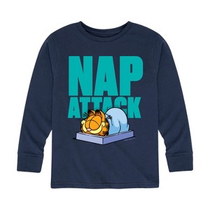Boys' - Garfield - Nap Attack Long Sleeve Graphic T-Shirt - 1 of 4