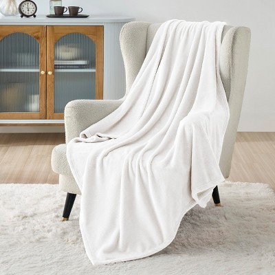 Bedsure | Flannel Blanket Solid 300GSM Soft Fuzzy Plush  Bed Blanket
