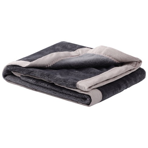 PiccoCasa Solid Print Microfiber Lightweight Plush Soft Bed Blanket 1 Pc Slate Gray 23