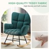 Mr Ironstone Teddy Upholstered Glider Rocker with High Backrest, Reading Chair Modern Rocking Accent Chairs Glider Recliner - 3 of 4