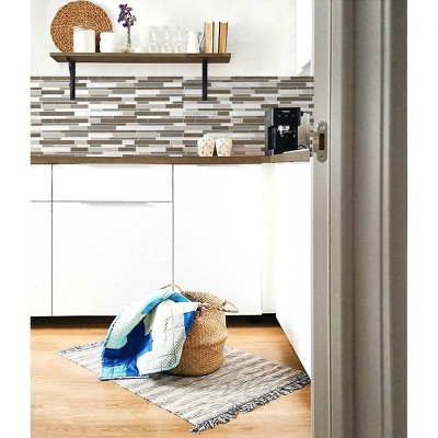 Milano Argento Peel and Stick 3D Backsplash Tiles