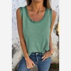 Amaryllis Women’s Sleeveless Tank Top Lightweight Relaxed Fit Casual Everyday Wear Basic Scoop Neck - 2 of 4