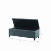 XINGHANZHENXUAN Tufted Upholstered Storage Bench, Soft Close Lid, Button Detail & Espresso Wood Legs, Bedroom or Living Room - 2 of 4