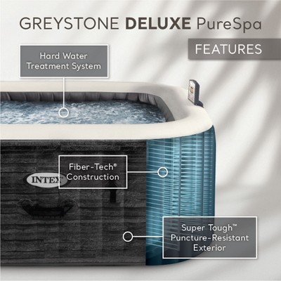 Intex PureSpa Plus Square Inflatable Hot Tub with LED Light
