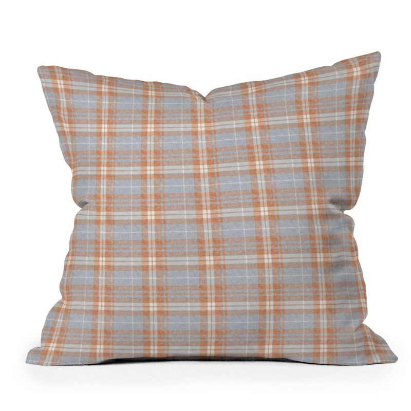 16&#34;x16&#34; Little Arrow Design Fall Plaid Square Throw Pillow Neutral - Deny Designs, 1 of 6