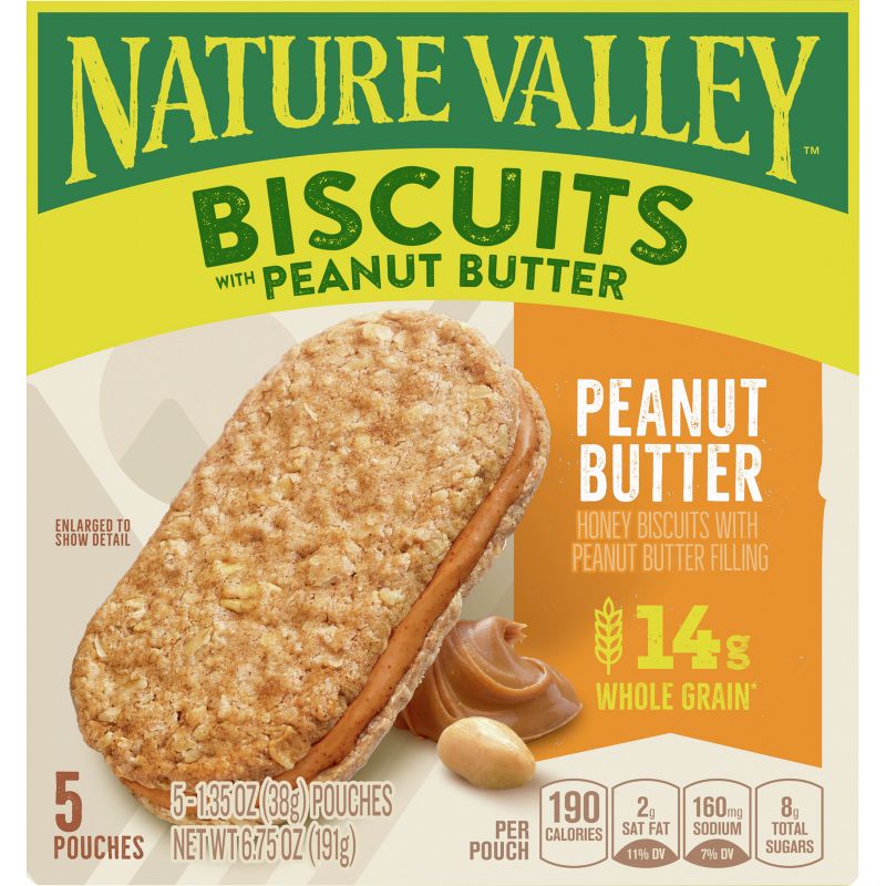 Nature Valley Peanut Butter Biscuits - 1.35/5ct, 6 of 10