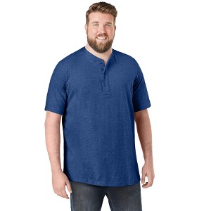 KingSize Shrink-Less Lightweight Henley T-Shirt - 1 of 4