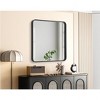 Elegant Lighting Contour Metal Square Mirror 30x30 in Black - 3 of 4