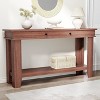Console Table with 2 Drawers & Open Storage Shelf, 54 Inch Long Sofa Table Industrial-Style Hallway Table, with Storage Shelf - 2 of 4