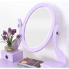 Vanity Desk Modern with Swivel Mirror and 3 Drawers for Bedroom 30in Wide-3irtyhousy - 3 of 4