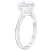Pompeii3 Platinum 1Ct Emerald Cut Diamond Solitaire Engagement Ring Lab Created - 2 of 4