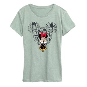 Women's - Disney - Minnie Ear Pattern Short Sleeve Graphic T-Shirt - 1 of 3